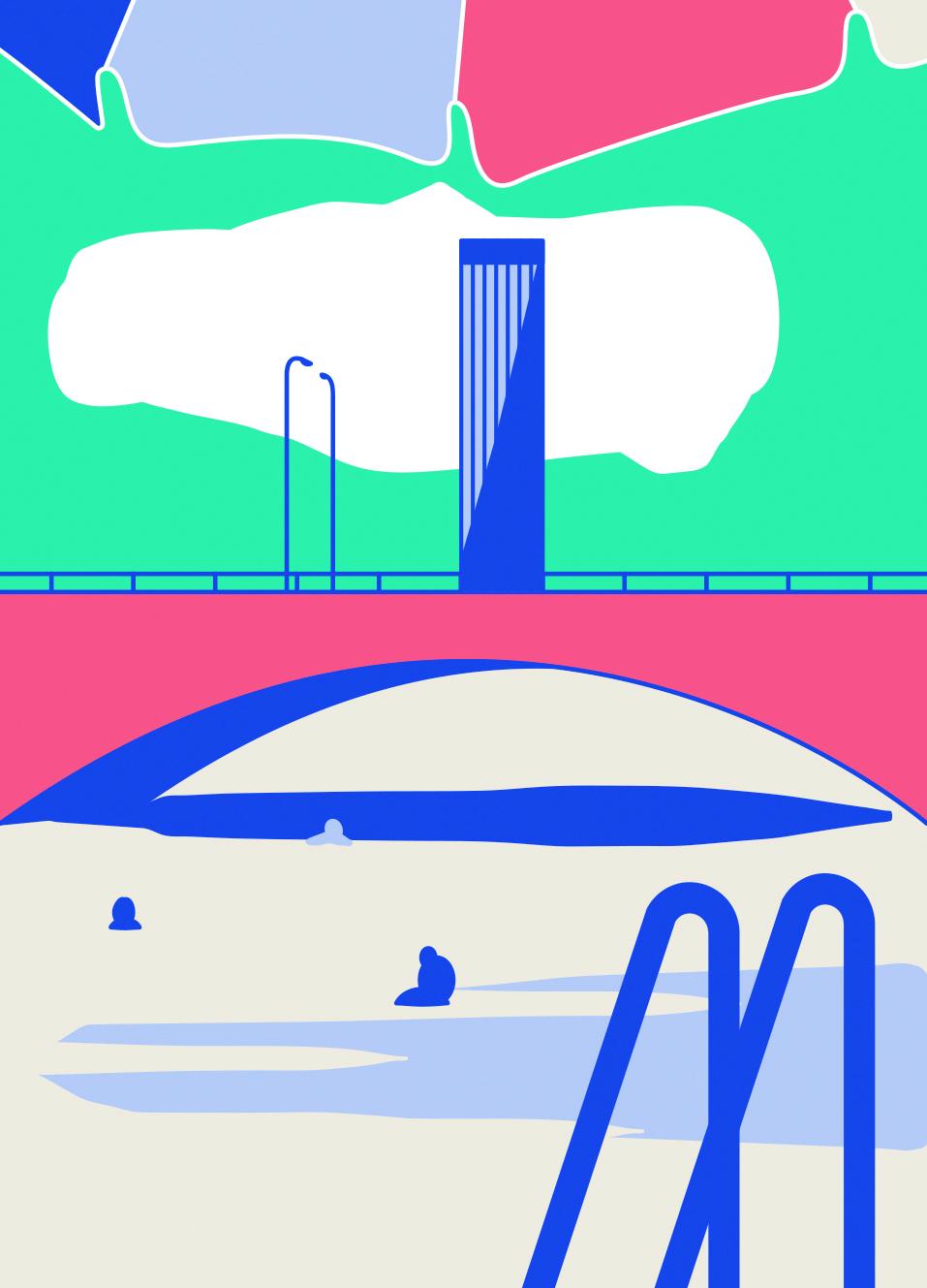 An illustration of Lake Zürich.