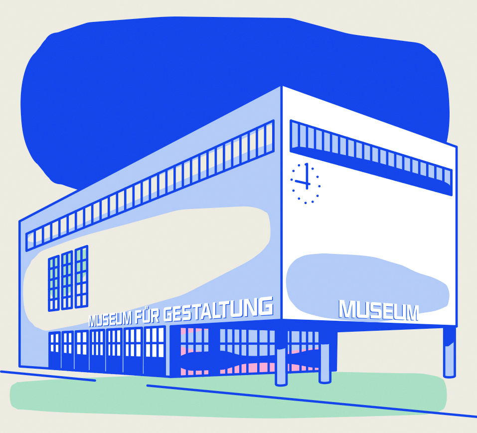 An illustration of Museum für Gestaltung in Zürich.
