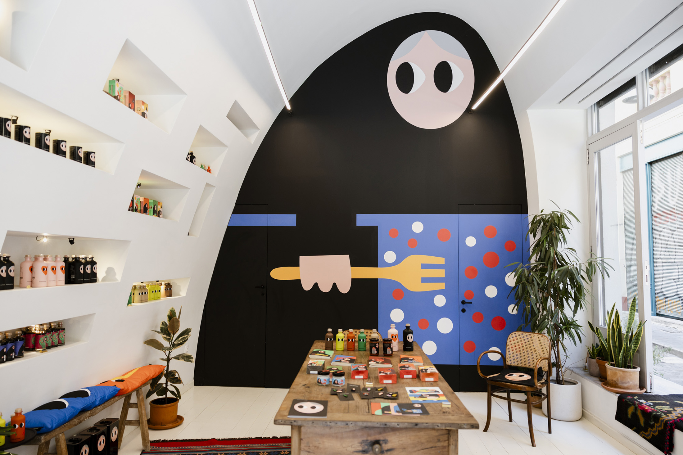 Inside the Yiayia and Friends retail space.
