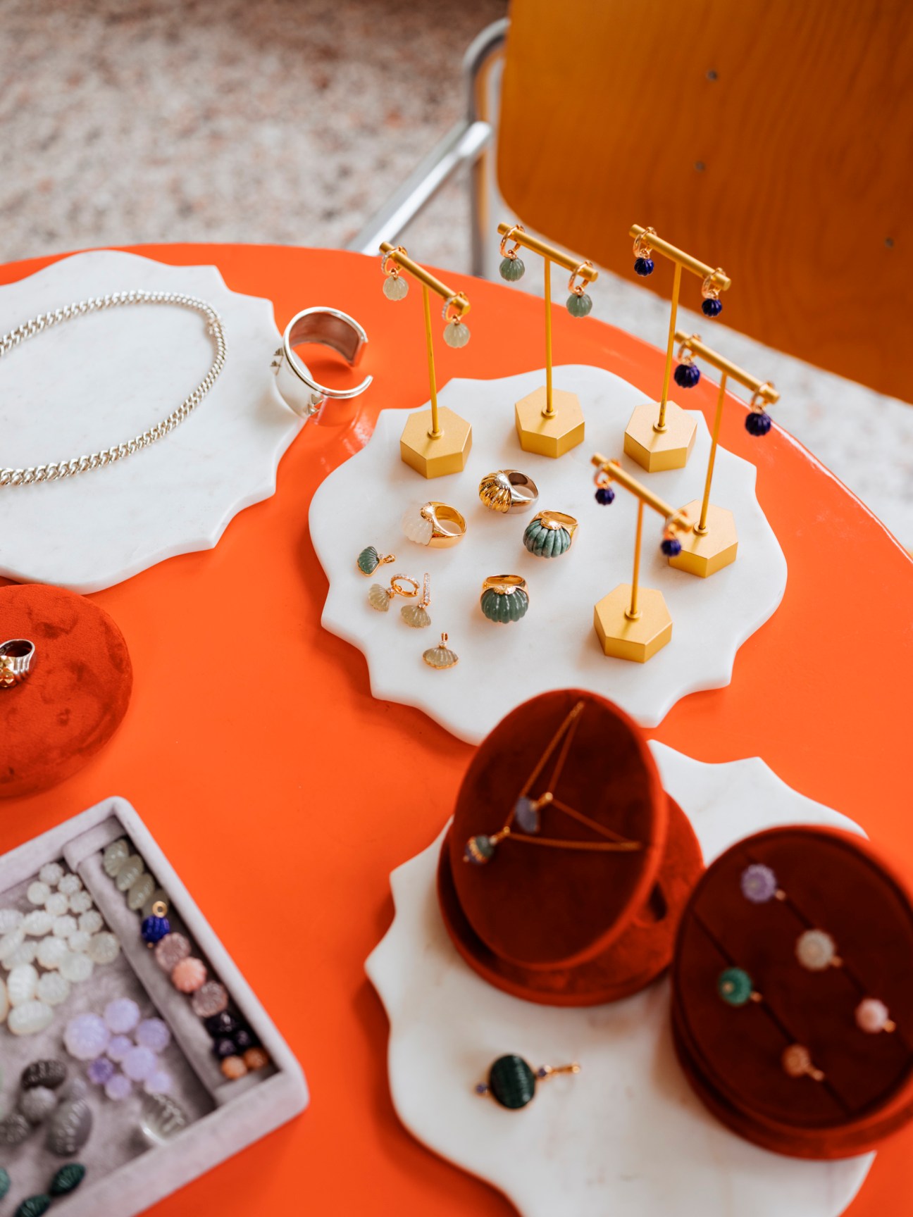 Jewellery designed by Nadine Fink.