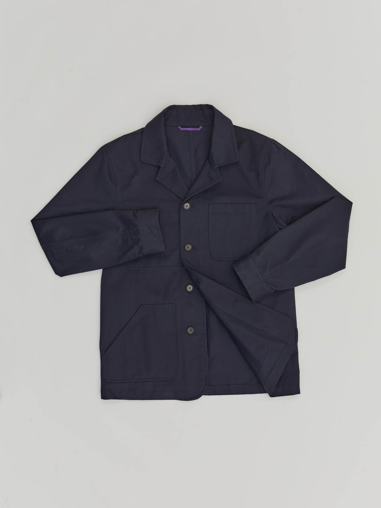 Seaward & Stearn's heavy cotton worker jacket in navy blue