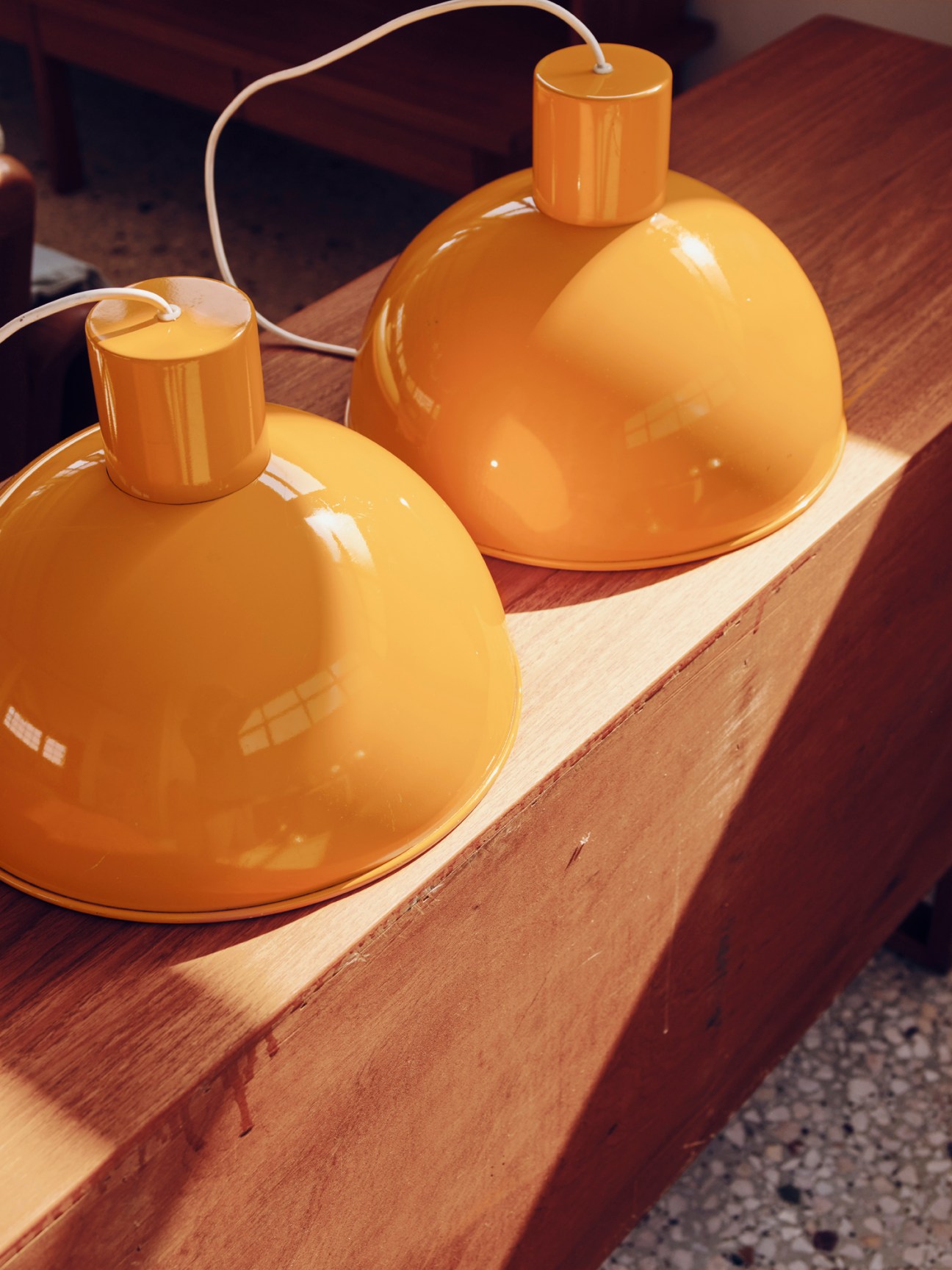 Jo Hammerborg pendant lamps for Fog & Mørup hanging in the showroom