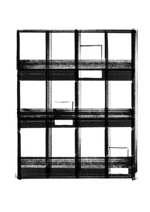 Wall-mounted post organizer by Think of Things featuring vertical compartments for document storage.