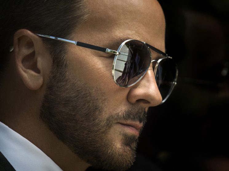 Stylish man in suit and wearing sunglasses