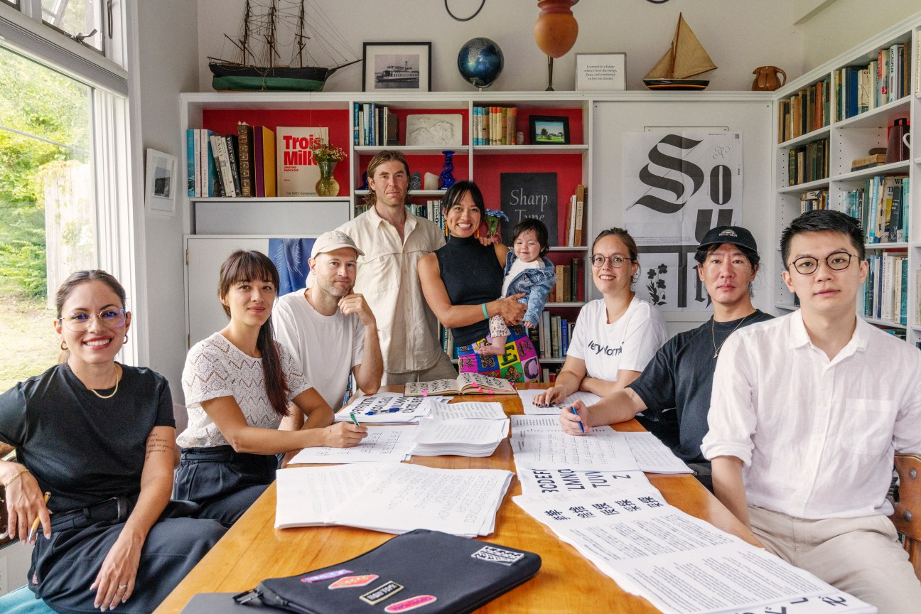 Group photo of the Sharp Type team standing together during their company retreat