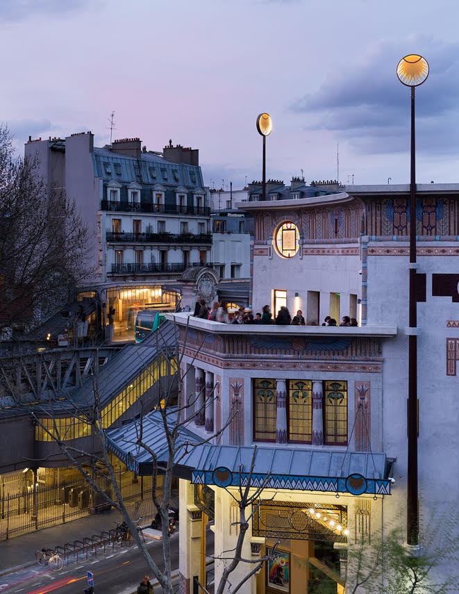 Exterior view of Le Louxor cinema in Paris showing its distinctive art deco architecture