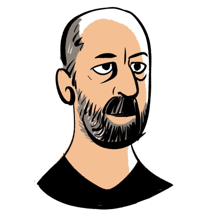 Nabil Debs, co-founder of Arthaus International, portrait illustration