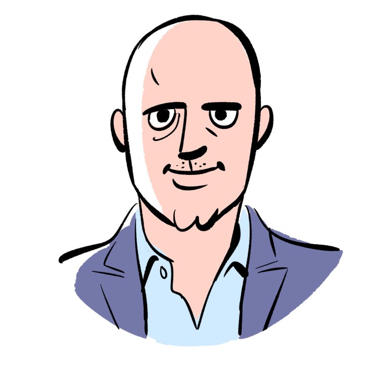Andrea Rasca, founder of Mercato Metropolitano, portrait illustration