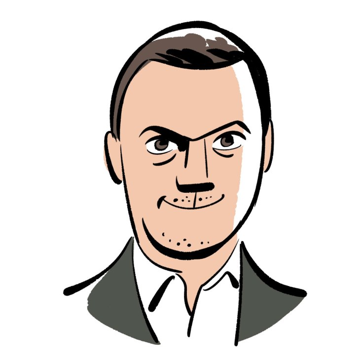 Adrian Moore, concierge and author, portrait illustration