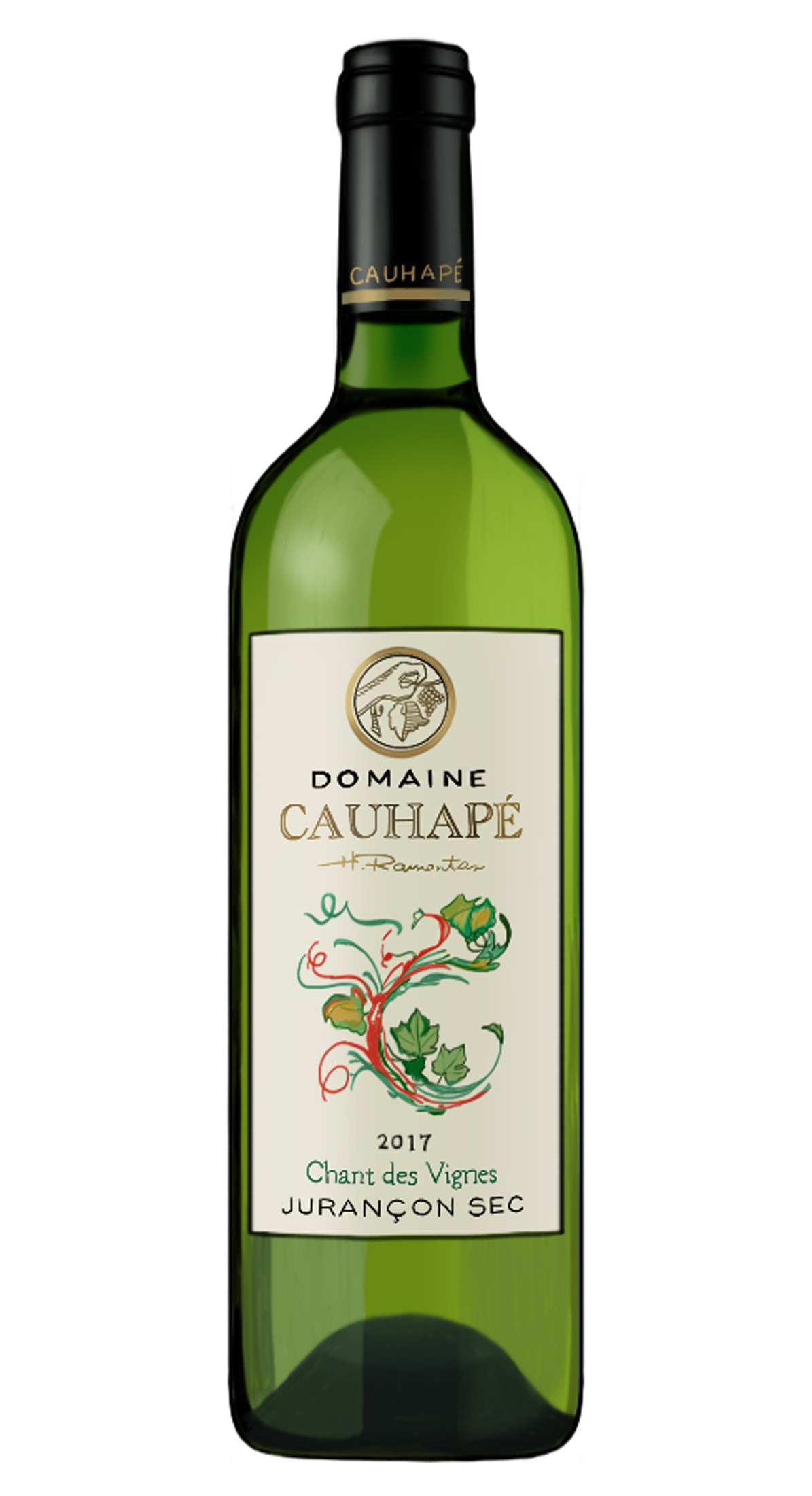 Domaine Cauhapé Chant des Vignes Jurançon Sec 2017 white wine bottle from France.