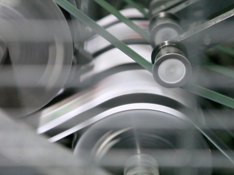 A detail of a printer.