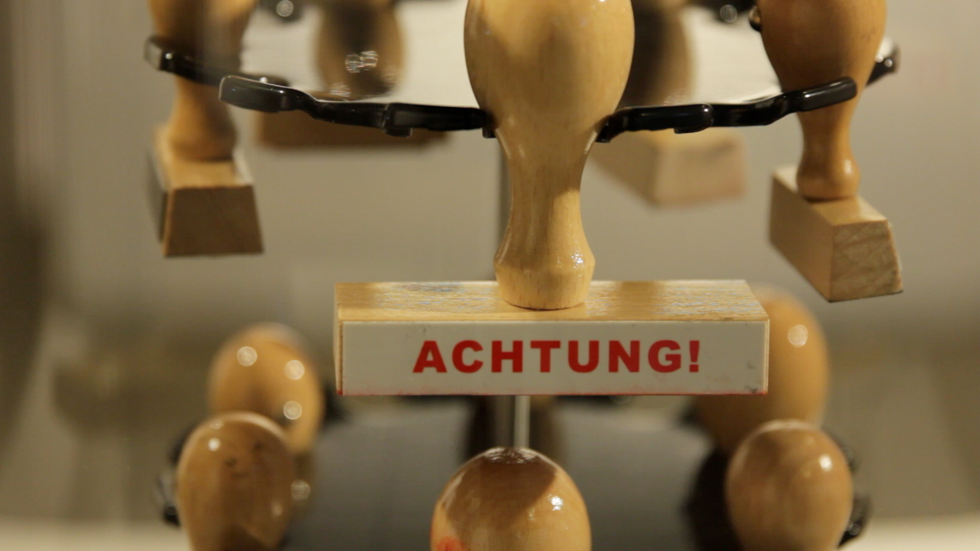 A stamp with word "Achtung!".