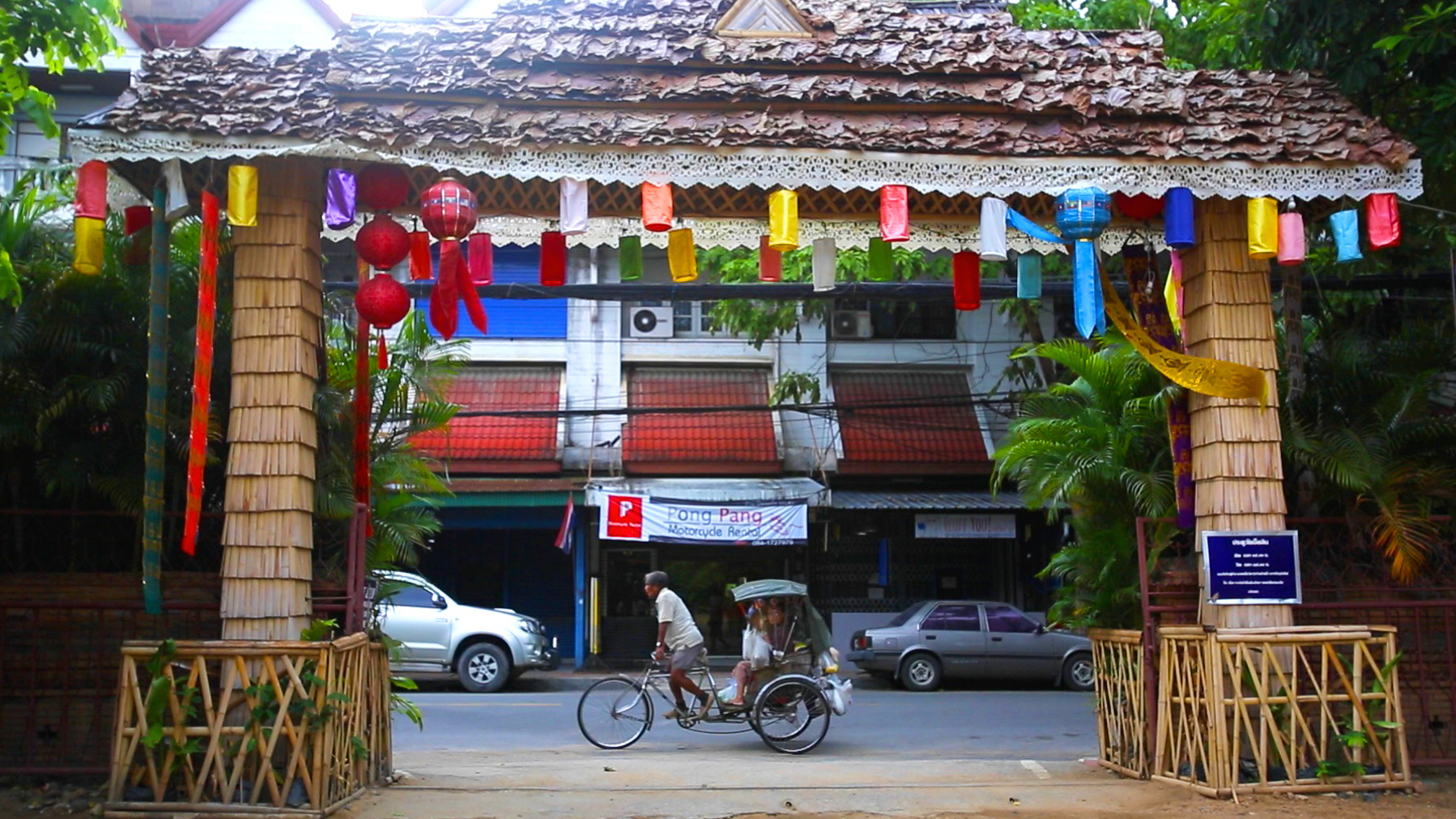 Adorned gate in Chiang Mai.