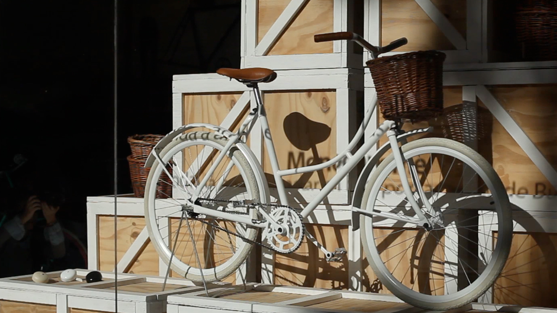 bike on shop window