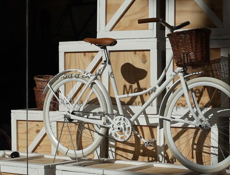 bike on shop window