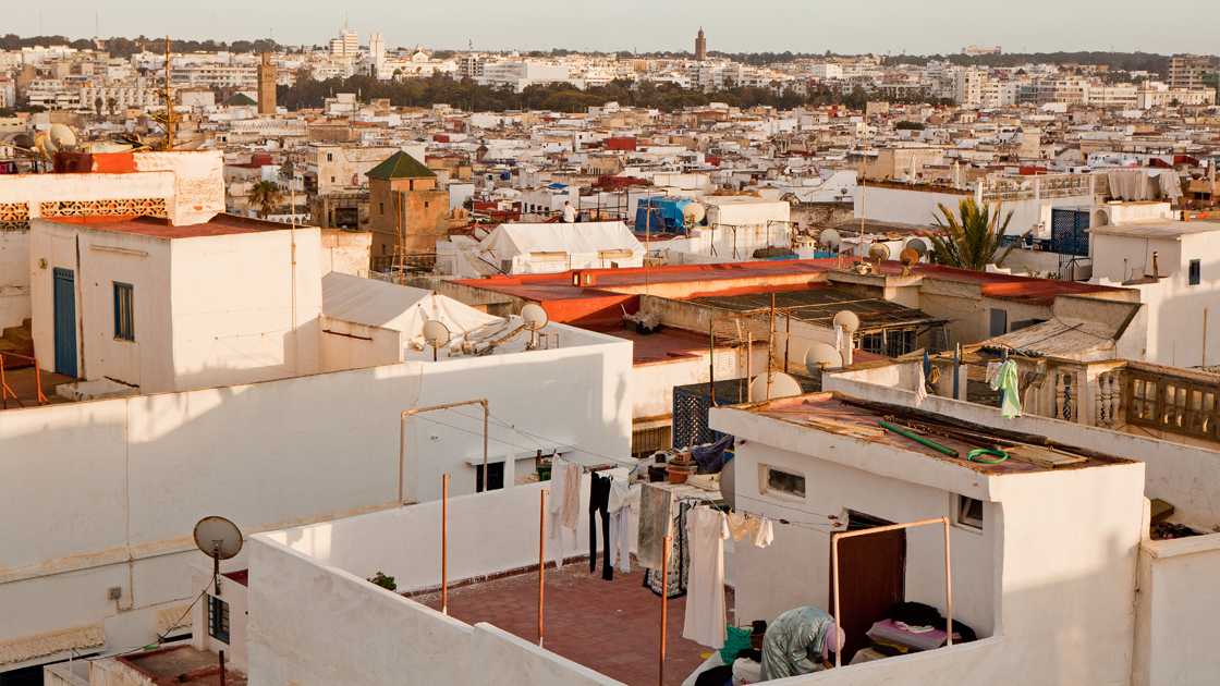 rabat city sunset