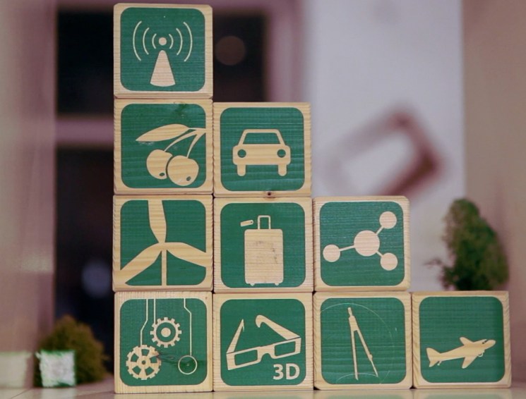 Wooden blocks.