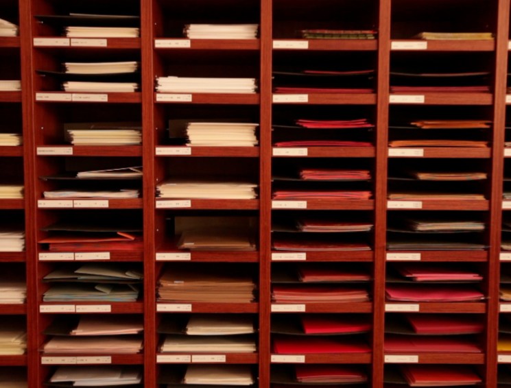 envelopes in a shop