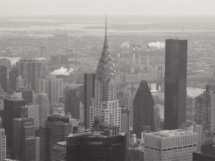 A panoramic shot of New York.