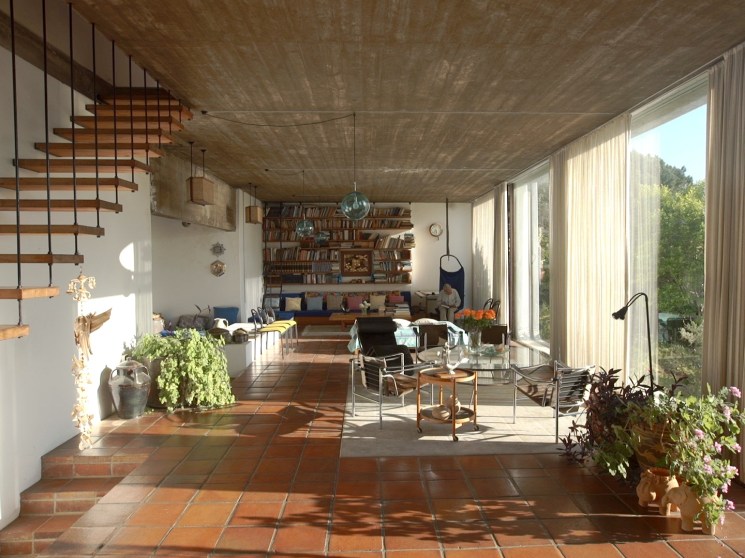 The living room of a home in South Africa.