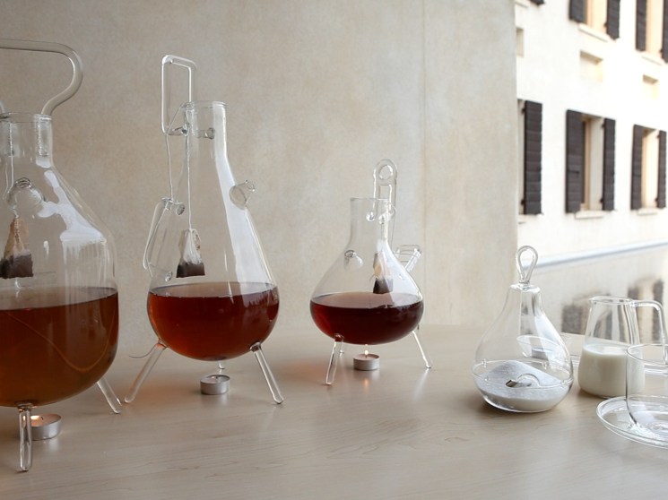Glass tea pots.