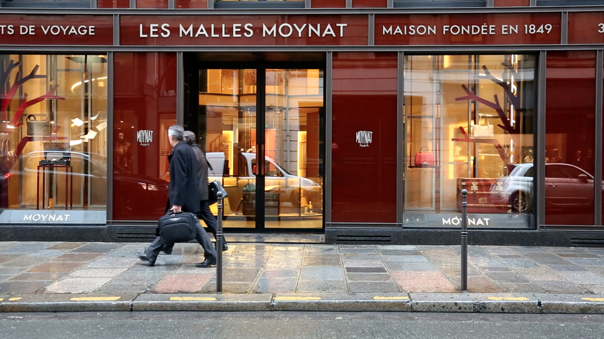 A high street in France.