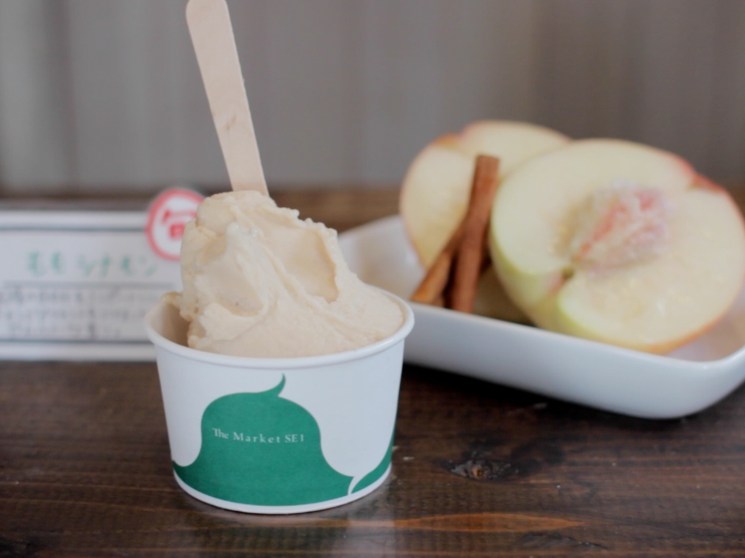 Ice-cream served in a cup.