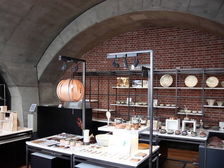 A shop at a former train station.