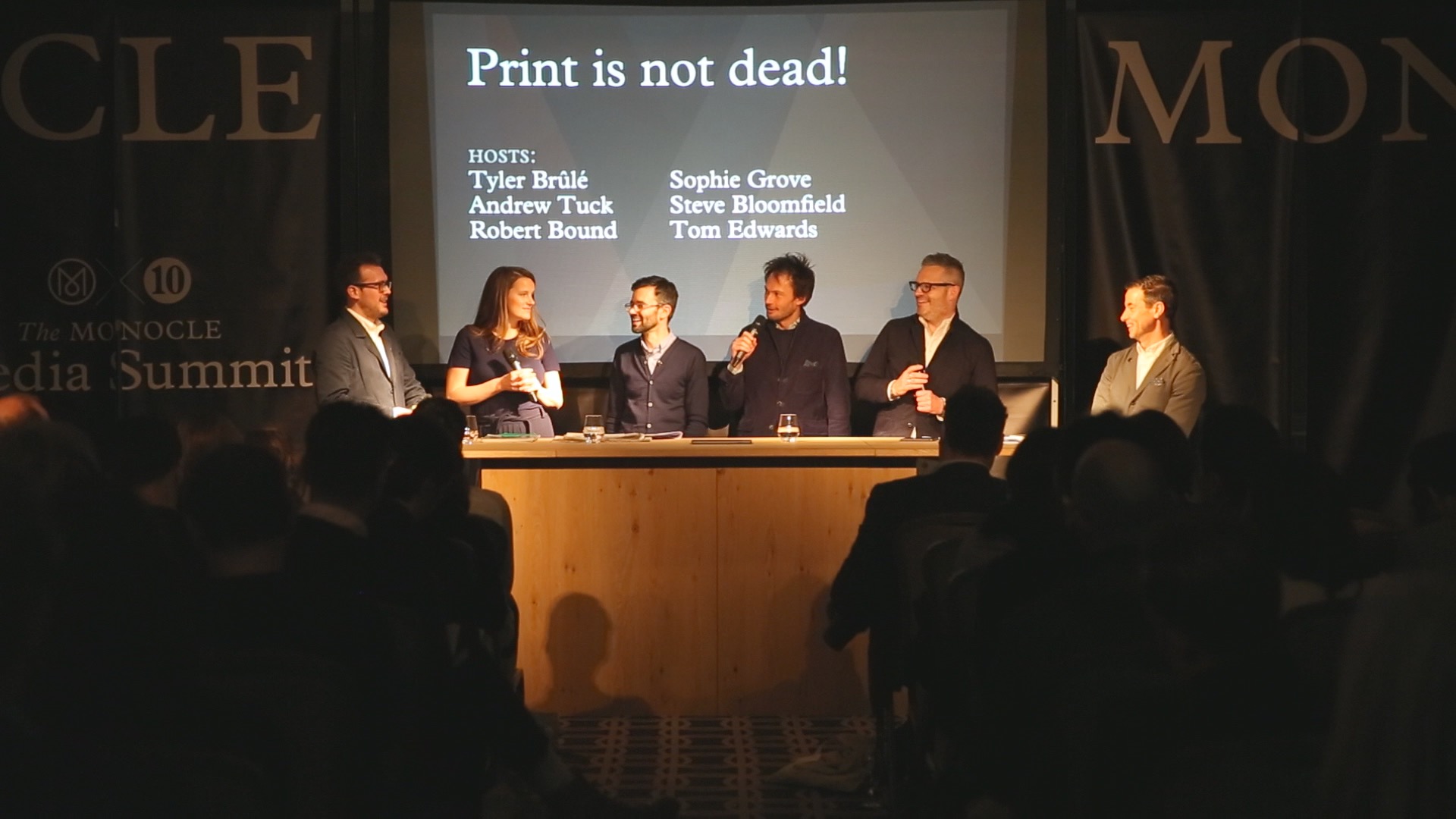 Speakers at the Monocle Media Summit in London.