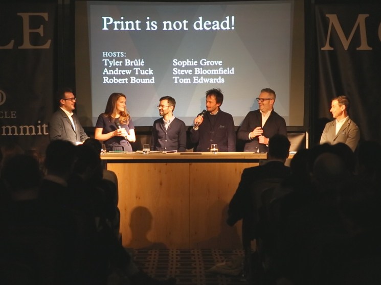 Speakers at the Monocle Media Summit in London.