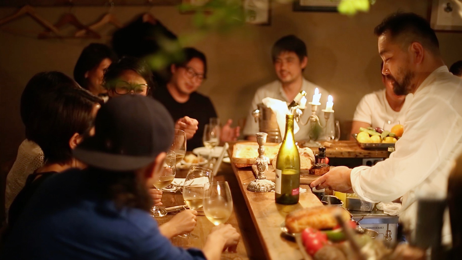 Diners in a Tokyo restaurant.