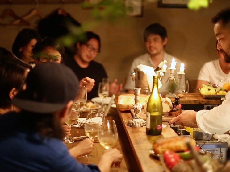 Diners in a Tokyo restaurant.