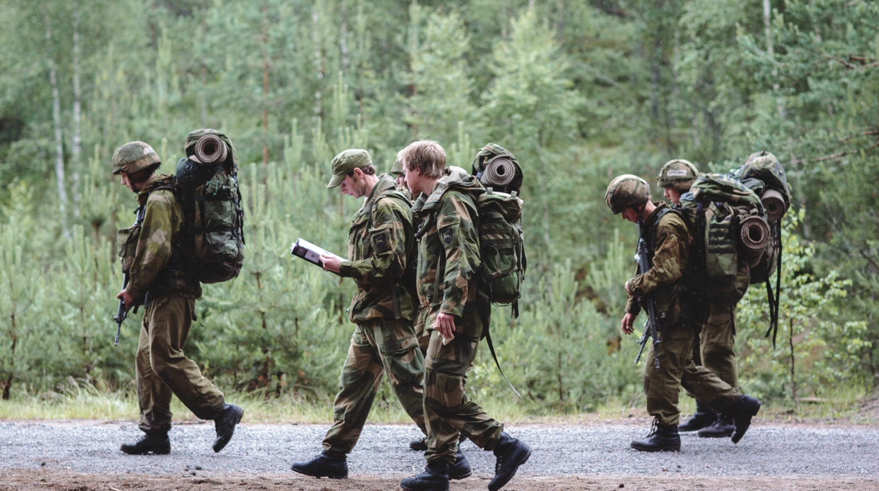 soldiers in the forest