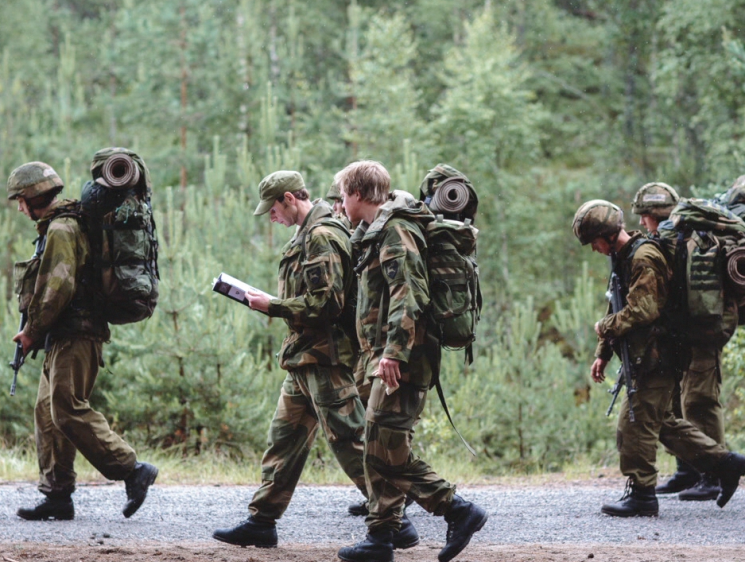 soldiers in the forest