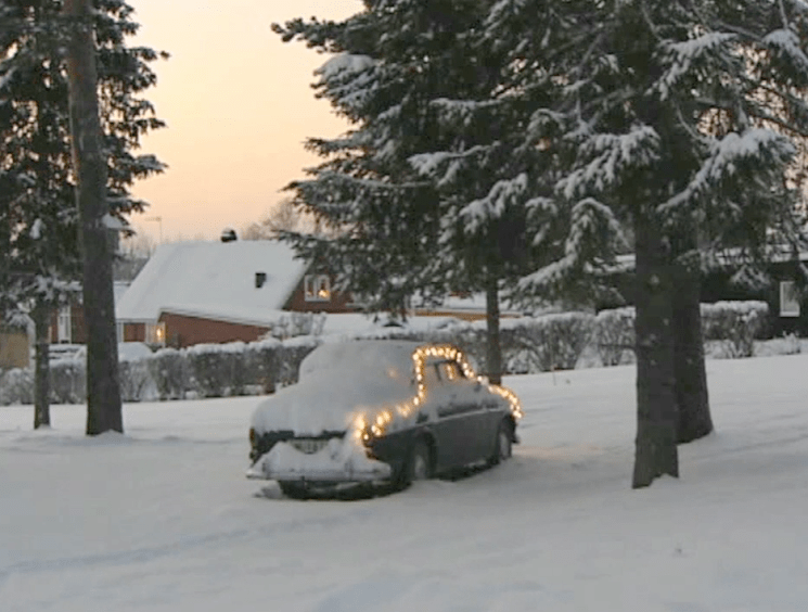 Trångsviken village in winter