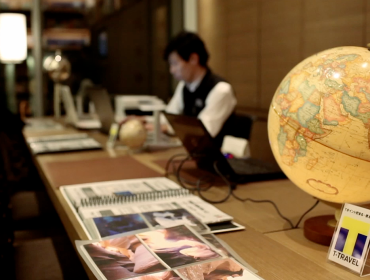 person at desk