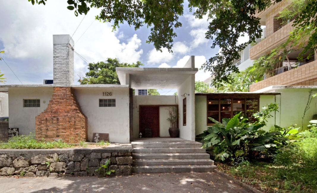 concrete bungalow building