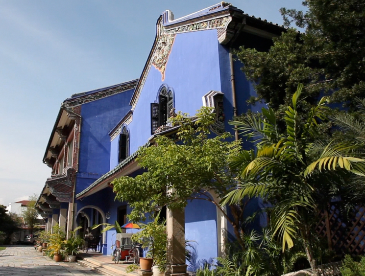 blue building in George Town