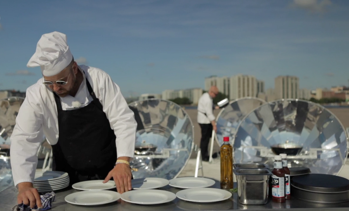 chef on a rooftop