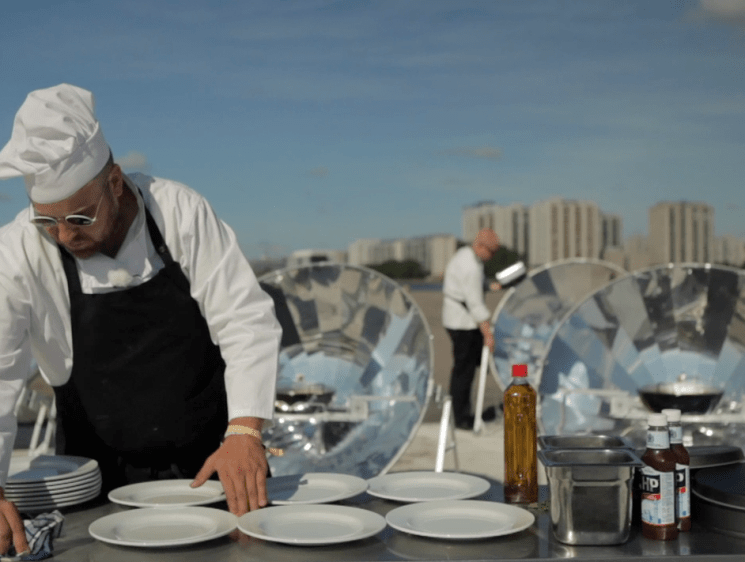 chef on a rooftop