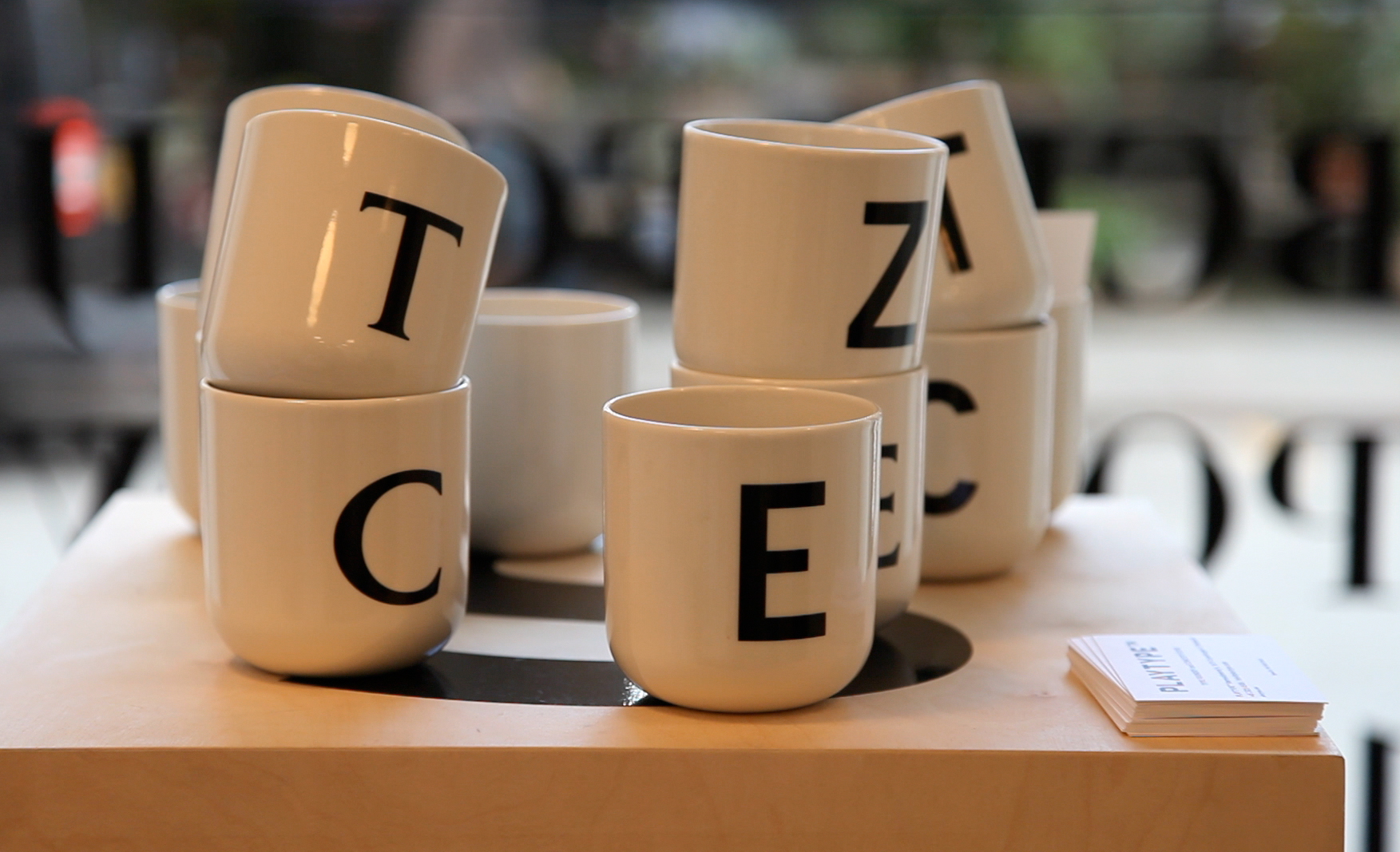 lettered coffee mugs