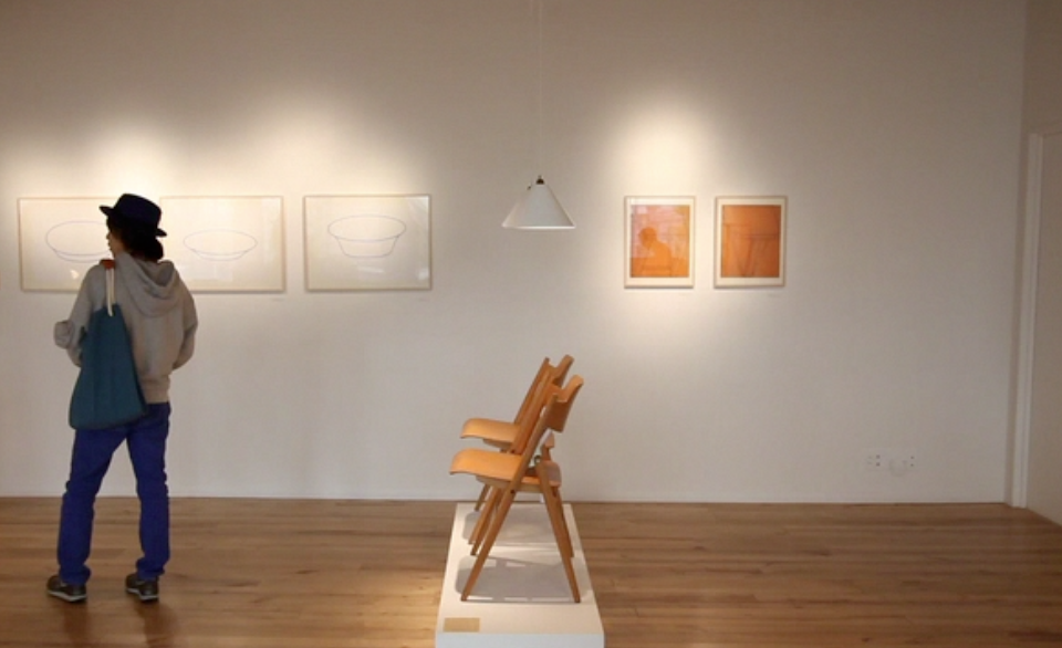 man in a gallery