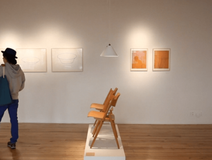 man in a gallery