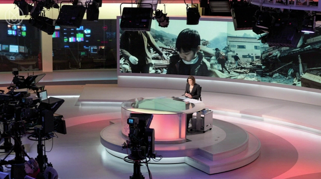 TV news studio
