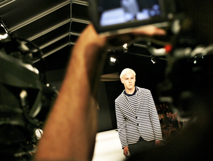 male model on catwalk