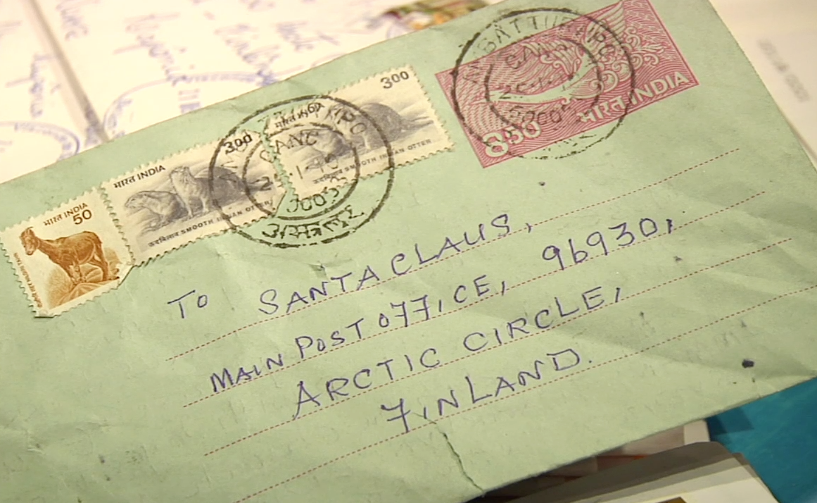 envelope with Santa's address