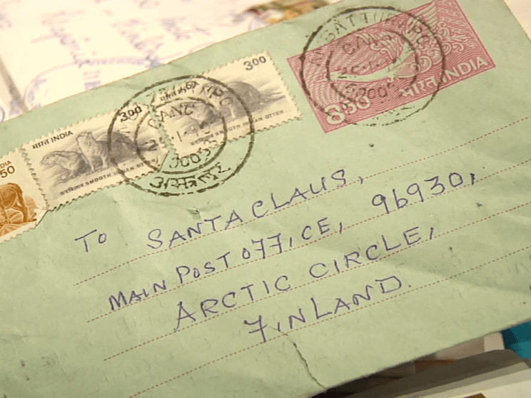 envelope with Santa's address