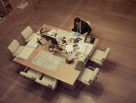 man at desk