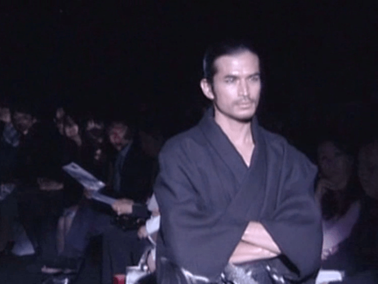 Genbei Yamaguchi model on catwalk