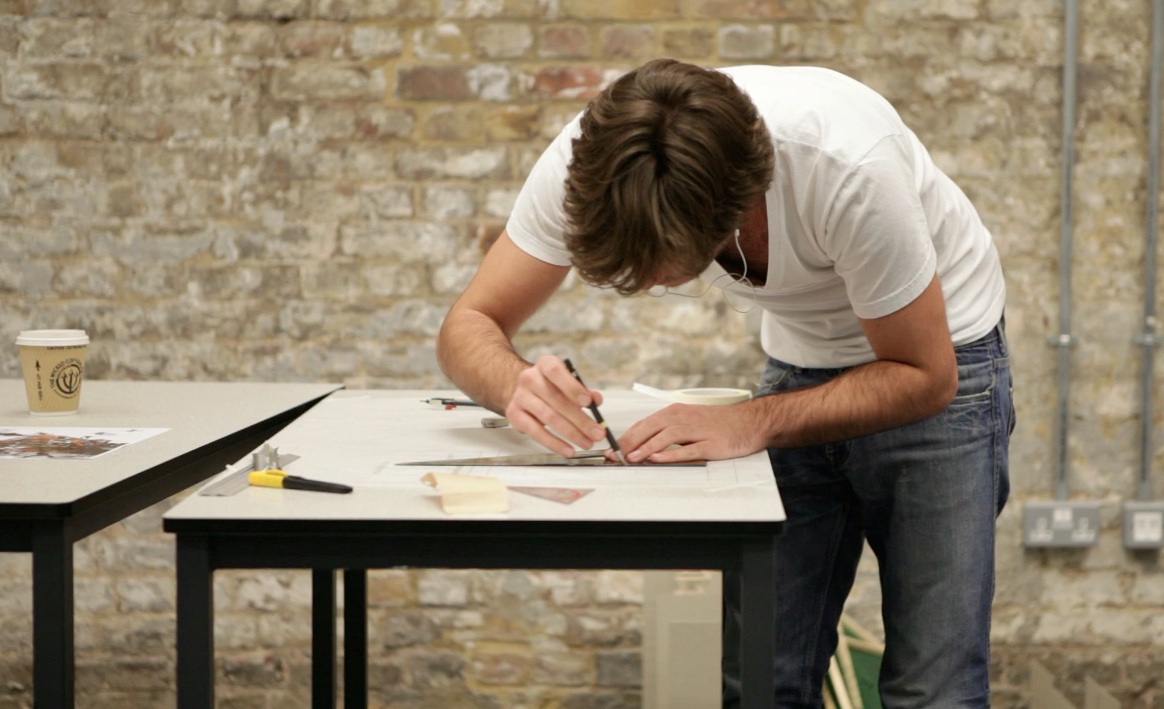 architect working on a sketch